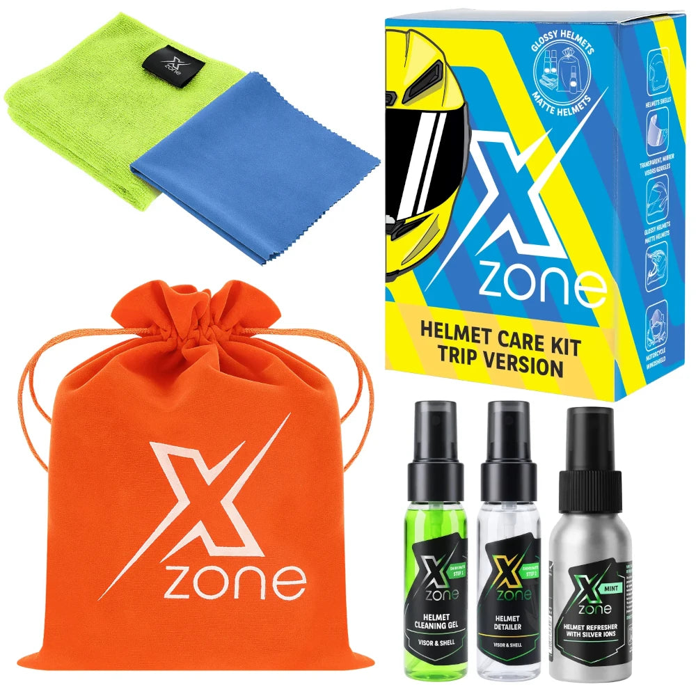 Xzone® Kit de voyage pour l’entretien du casque avec ions d’argent