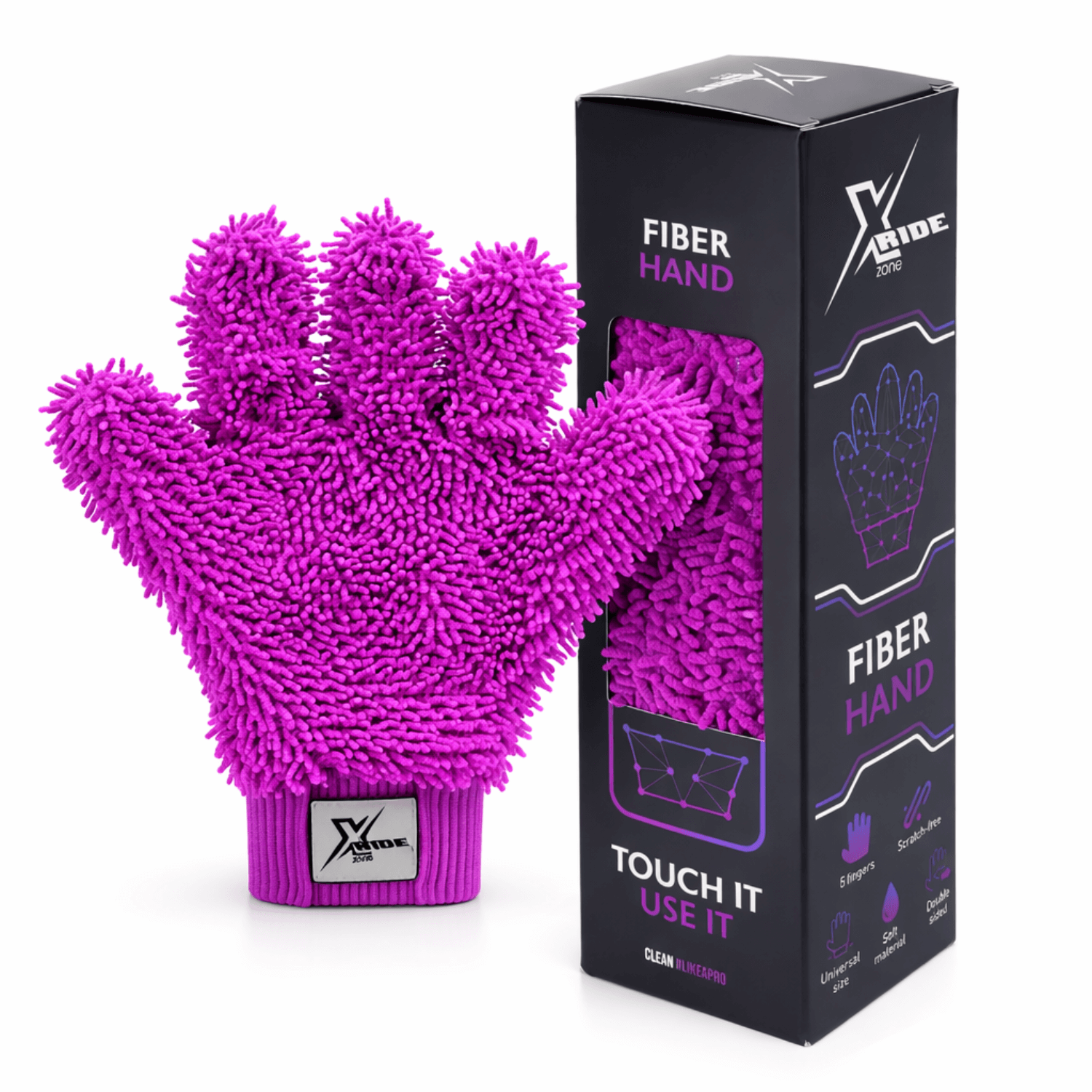Xzone® Gant de lavage moto en microfibre double face