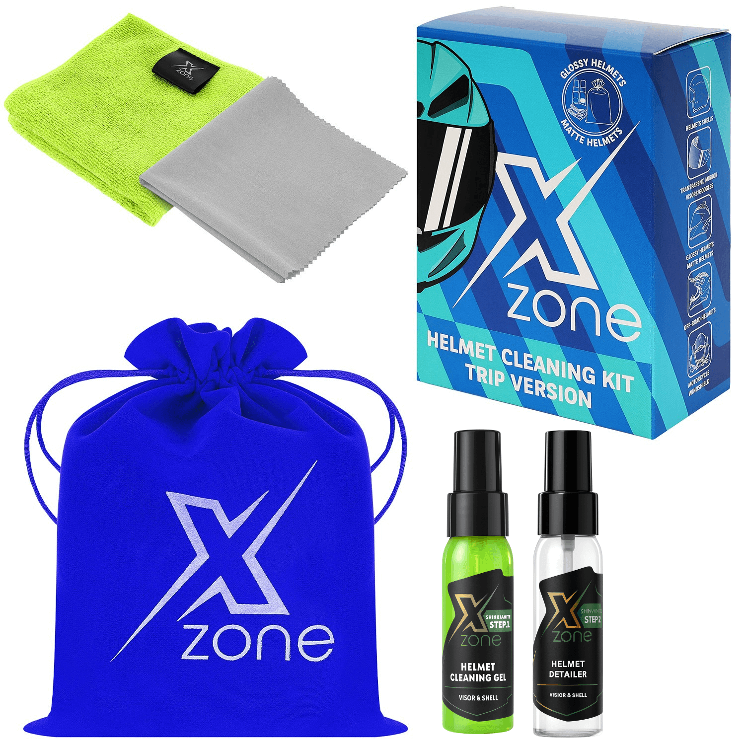 Xzone® Kit de voyage pour le nettoyage du casque