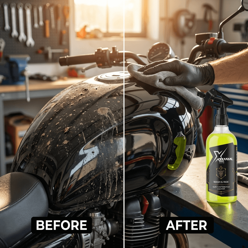 Xzone® Wash&Ride - Quick Waterless Motorcycle Cleaner - Nettoyant rapide pour moto sans eau